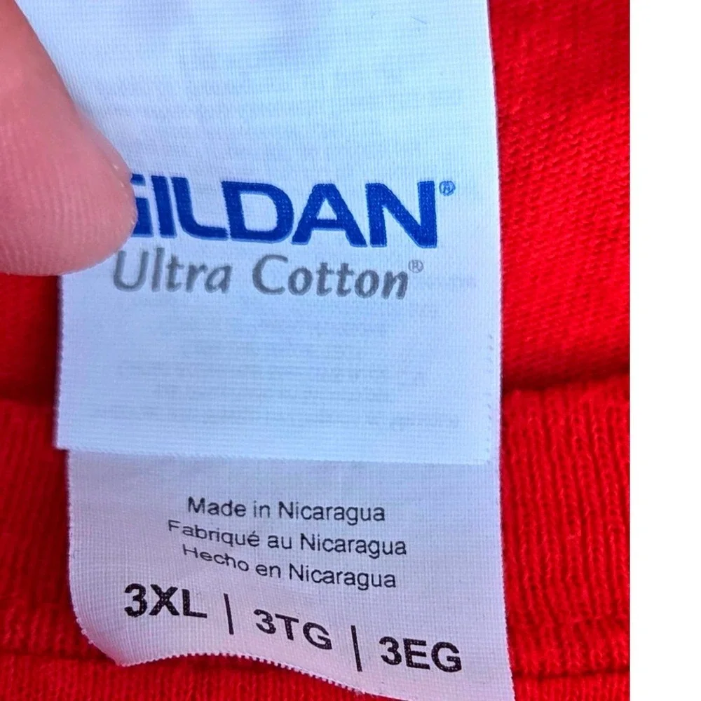 Gildan T-Shirt Mens 3XL Red Don't California My Texas Graphic Tee Cotton